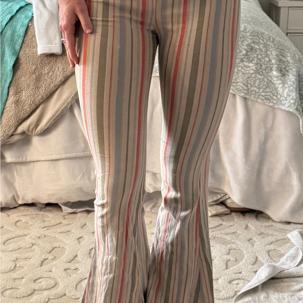 Free People Multicolor Striped Flare Pants